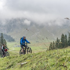 Mountainbiker im Berggelände