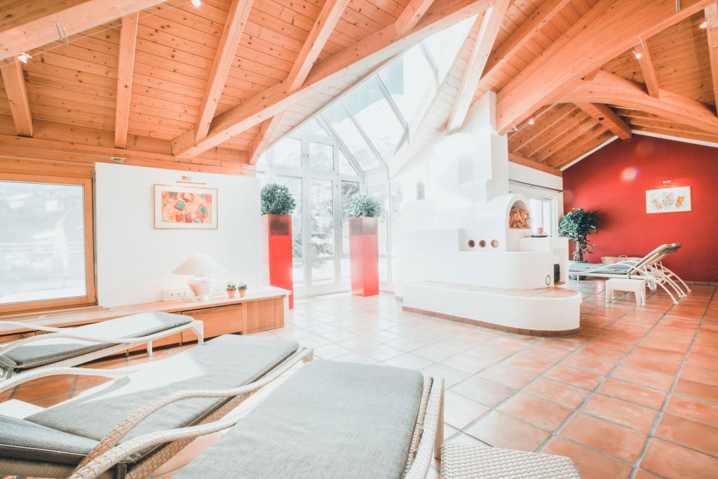 Im Hotel Schrofenstein in Landeck gibt es einen Spa-Bereich mit Sauna