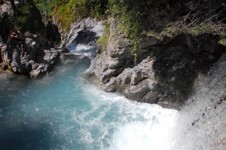 Wasserfall in der Tiroler Klamm "Zammer Lochputz"