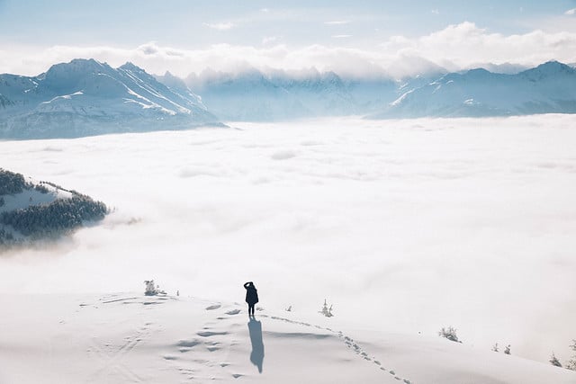 Berglandschaft mit Schnee