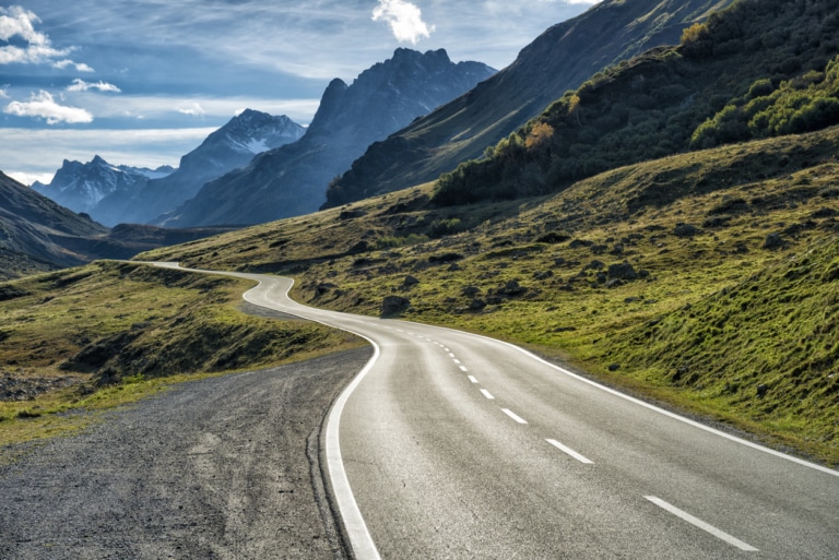 Freie Motorradstrecke in Tirol